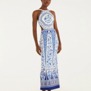 VESTIDO FARM MIDI PORCELANA