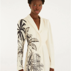 VESTIDO MIDI LISTRA TROPICAL