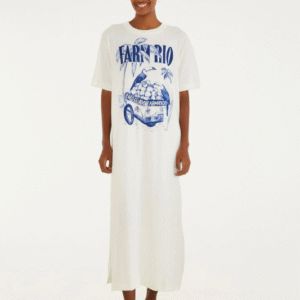 VESTIDO FARM MIDI COCO GELADO