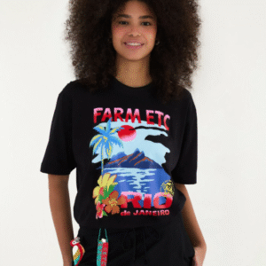 TSHIRT FARM IPANEMA SILK RIO POSTER PRETA