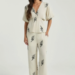 CALCA MY PLACE ELASTICO FLORZINHAS