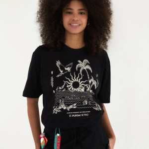 TSHIRT FARM IPANEMA SILK FUNDO DO MAR