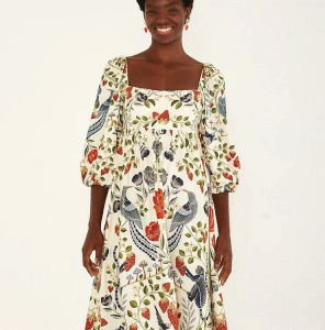 VESTIDO FARM LONGO SONHO DE MORANGO