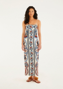 VESTIDO FARM MIDI LENCO NAUTICO