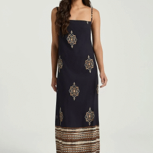 VESTIDO MY PLACE LONGO EST BARRADO