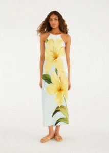 VESTIDO FARM LONGO FLORAL SAMANTA