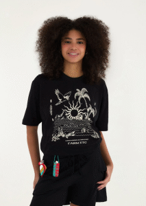 TSHIRT FARM IPANEMA SILK FUNDO DO MAR