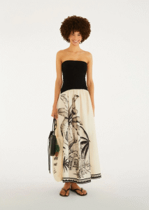 VESTIDO FARM MIDI SEM ALCA VILA TERESA