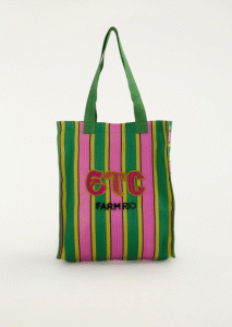 BOLSA TOTE RAFIA MULTICOLOR VERDE