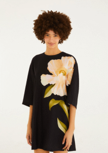 VESTIDO FARM TSHIRT BIG PAPOULA